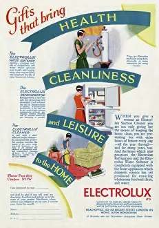 Softener: Advert for Electrolux appliance 1929