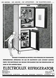 Refrigeration: Advert for Electrolux refrigerator 1928