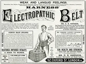 Claiming: Advert for Electropathic Battery Belt 1892
