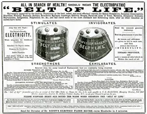 Electropathic: Advert for Electropathic Belt of Life 1882
