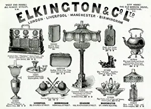Lampshades: Advert for Elkington & Co Victorian items 1896