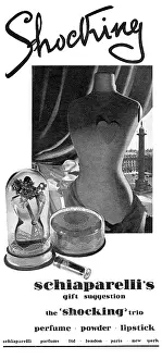 Parfum: Advertisement for Elsa Schiaparelli's Shocking products