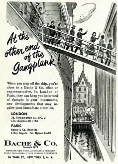 Disembark: Advert, At the other end of the Gangplank, Bache & Co