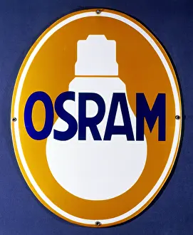 Osram: advertising, energy, Osram, light bulb, enamel