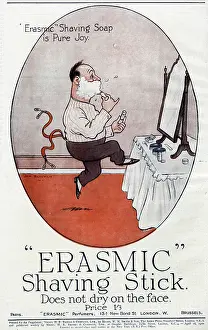 Erasmic: Advert for Erasmic shaving stick 1920