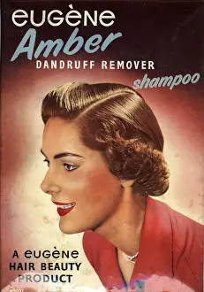 Shampoo: Advert for Eugene Amber dandruff remover shampoo
