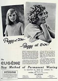 Waved: Advert for Eugene - Permanant Hair Waving 1922