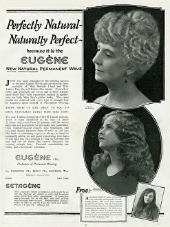 Salons: Advert for Eugene permanant hair waving 1923