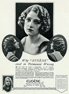 Salons: Advert for Eugene permanant hair waving 1923