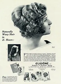 Salons: Advert for Eugene permanant hair waving 1923