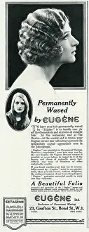Shingle: Advert for Eugene permanant hair waving 1923