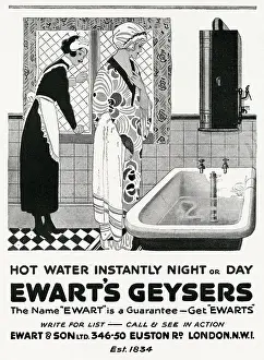 Geysers: Advert for Ewart's Geysers 1923
