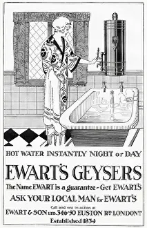Geyser: Advert for Ewart's Geysers 1924