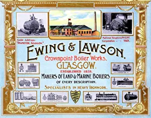Boilers: Advert, Ewing & Lawson, Boiler Makers, Glasgow