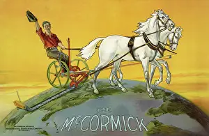 Horsepower: Advertisement of a farmer operating agricultural
