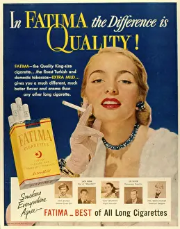 Package: Advertisement for Fatima cigarettes