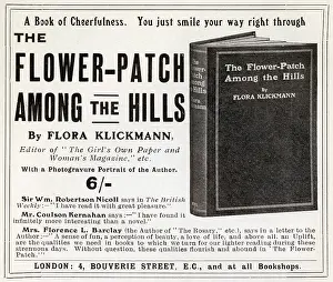 Etiquette: Advert for The Flower-Patch Among the Hills, Flora Klickmann