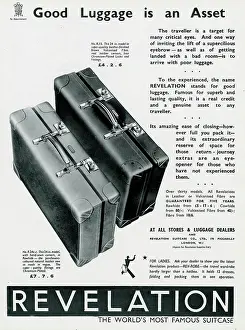 Chromium: Advert fo Revelation suitcases 1937