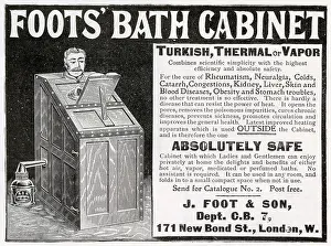 Vapour: Advert for Foot's Bath Cabinets 1901
