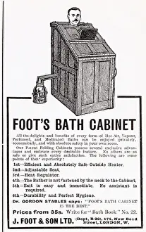 Vapour: Advert for Foot's Bath Cabinets 1913