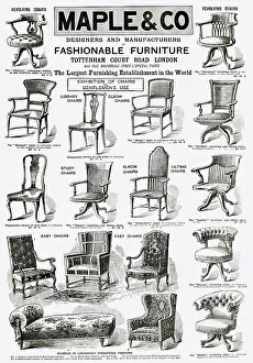 Tewkesbury: Advert for for Maple & Co chairs 1900