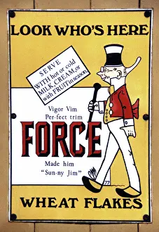Cereals: ADVERT/FORCE FLAKES JIM