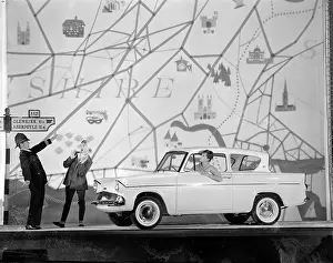 190s: Advertisement for Ford Anglia cars