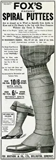 Spats: Advert for Fox's puttees stockings 1903