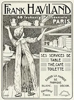 Tasteful: Advert for Frank Haviland's tableware 1912