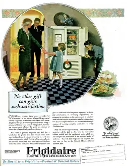 Refrigerator: Advertisement for Frigidaire refrigerators