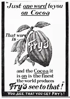 Cocoa: Advert for Fry's Cocoa 1910