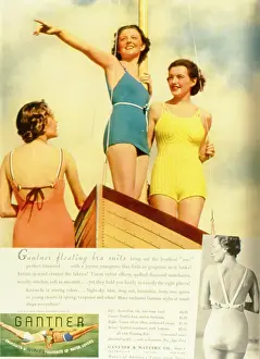 Swimsuits: Advertisement for Gantner swimwear