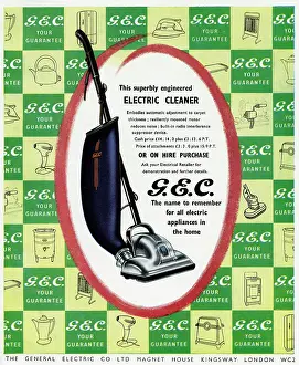 Fifties Style: Advert for G.E.C. electric cleaner 1950