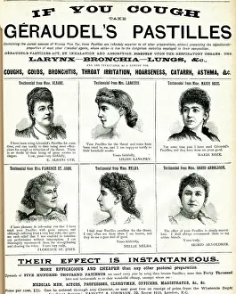 Catarrh: Advertisement for Geraudel's Pastilles