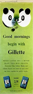 Razor: Advertisement for Gillette shaving products