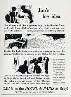 Aug19: Advertisement for Godfrey Davis car hire, Hotel de Paris