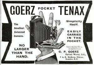 Folding: Advert for Goerz pocket camera 1910
