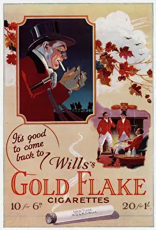 Flake: Advert for Gold Flake cigarettes 1927