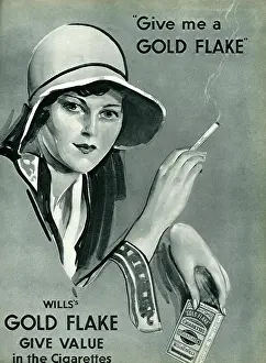 Flake: Advert for Gold Flake Cigarettes 1930