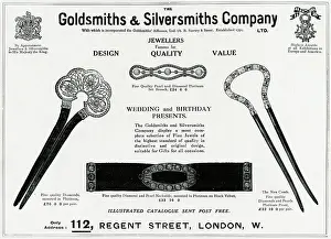 Brooches: Advert for Goldsmiths & Silversmiths accessories 1914