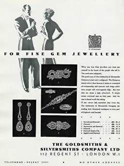 Brooches: Advert for The Goldsmiths & Silversmiths Company 1937