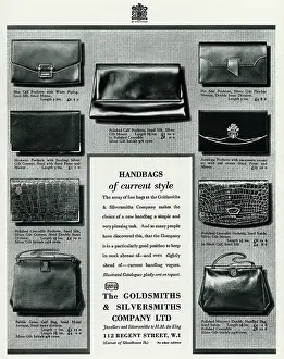 Clasp: Advert for Goldsmiths & Silversmiths Handbags 1931