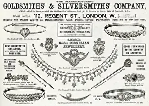Bangle: Advert for Goldsmiths & Silversmiths jewellery 1893