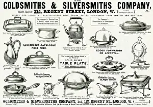 Goldsmiths: Advert for Goldsmiths & Silversmiths tableware 1898