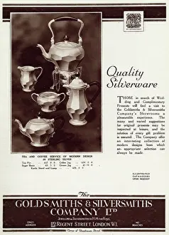 Silverware: Advert for Goldsmiths & Silversmiths tea & coffee service