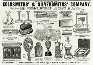 Lampshades: Advert for Goldsmiths & Silversmiths Victorian items 1896