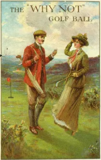 Golfing: Advertisement for the Why Not Golf Ball