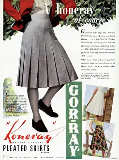 Gor Ray: Advert for Gor-ray Koneray pleated skirts 1941