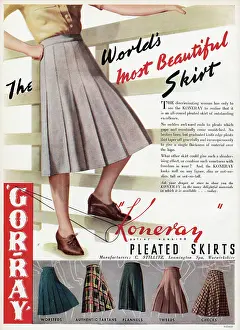Gor Ray: Advert for Gor-ray Koneray pleated skirts 1941