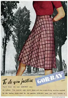 Gor Ray: Advert for Gor-ray Koneray pleated skirts 1947